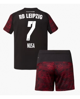RB Leipzig Antonio Nusa #7 Maglia Gara Terza Repliche 2025-26 Bambino Maniche Corte RB Leipzig Antonio Nusa #7 Maglia Gara Terza Repliche 2025-26 Bambino Maniche Corte